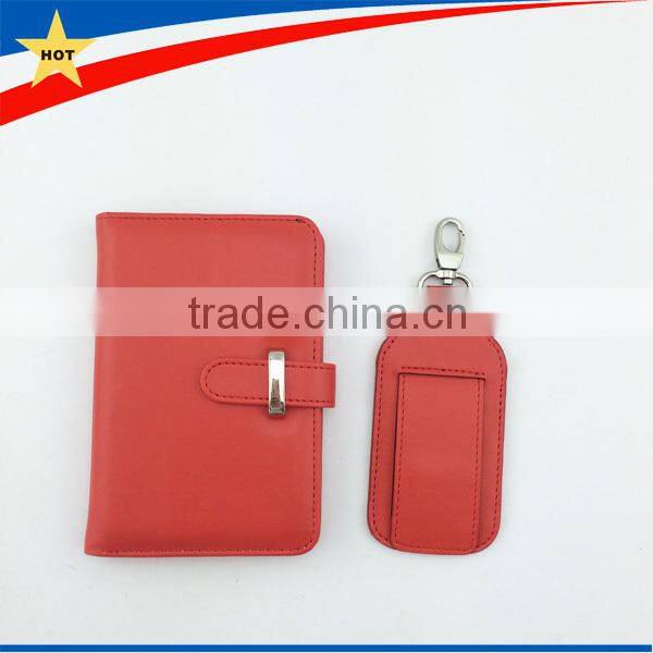 Vintag Leather Passport Holder and Leather Luggage Tag as A Set