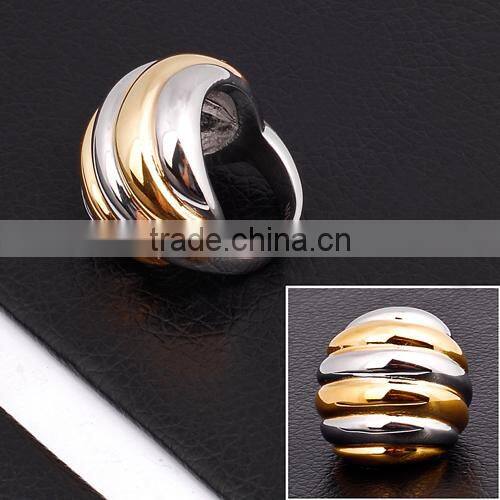 Fashion Gold Stainless Steel Men's Ring Design ZR10012