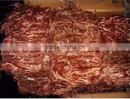 99.99% copper wire scrap millberry fro sale