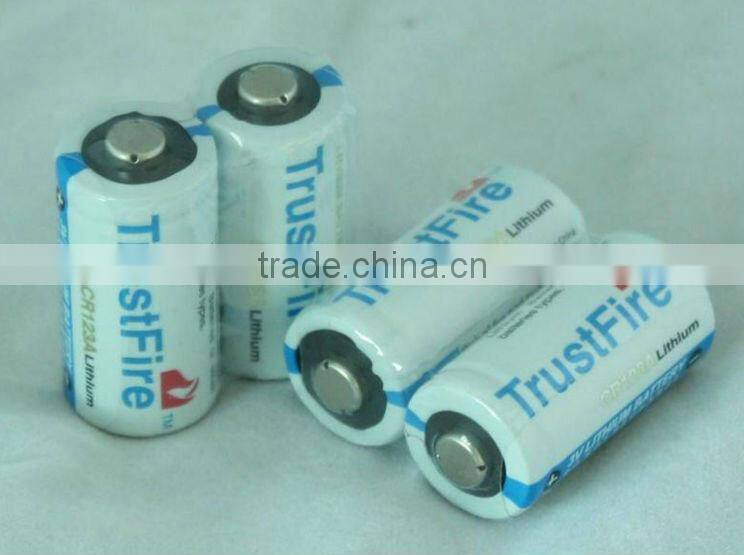 trustfire cr123a battery 3.0v non-rechargeable battery high drain 1400mAh lithium ion battery