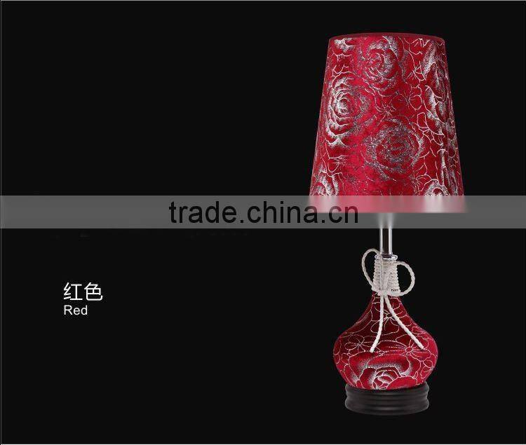 electric lighting table lamps with Red Cover for Decrative