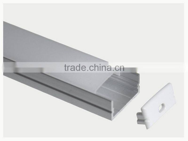 20mm For Double Row Strips Surface Mounted Aluminum Profile TED001P21