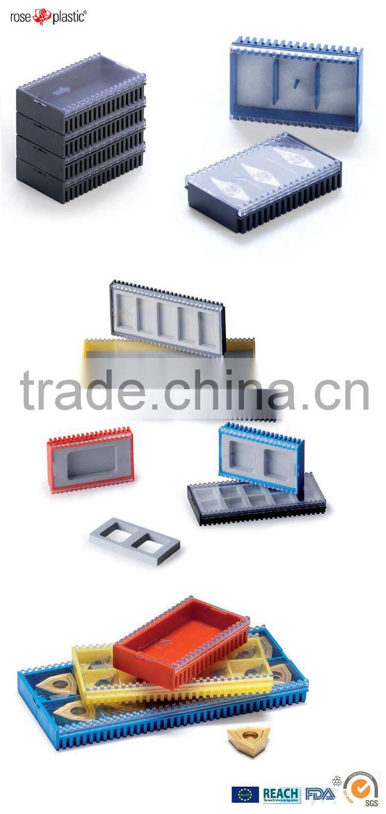 PP transparent or PE colored hard durable plastic packaging box unit pack for easy stacking and storage Insert Box Highs IH