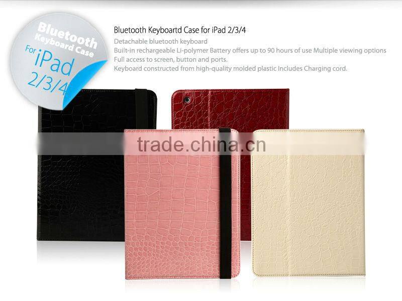 For ipad Bluetooth Keyboard leather case