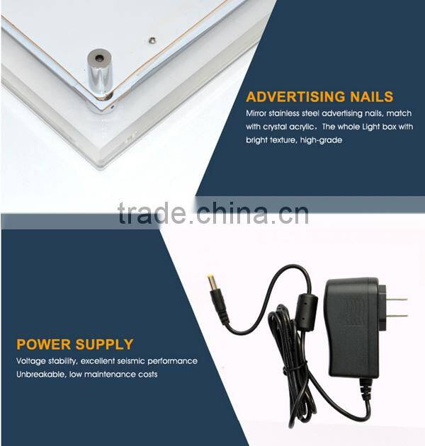 custom size acrylic led photo frame