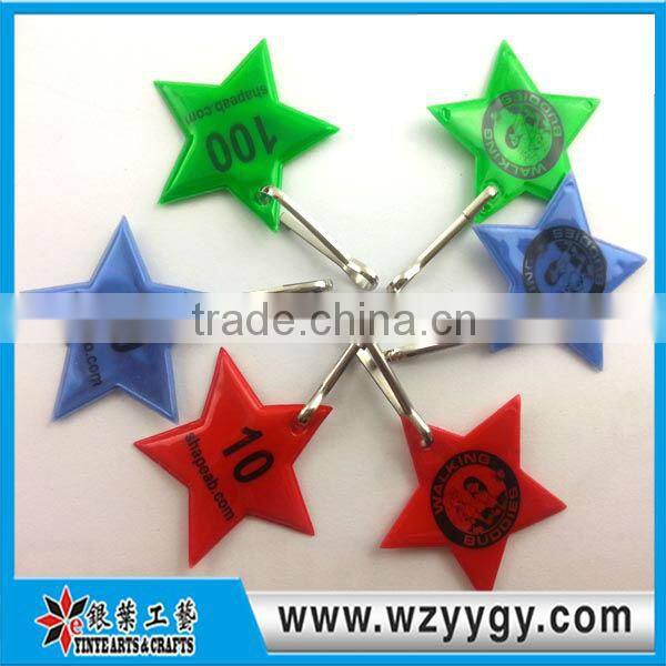 customized Reflective keychain light pvc phone charms