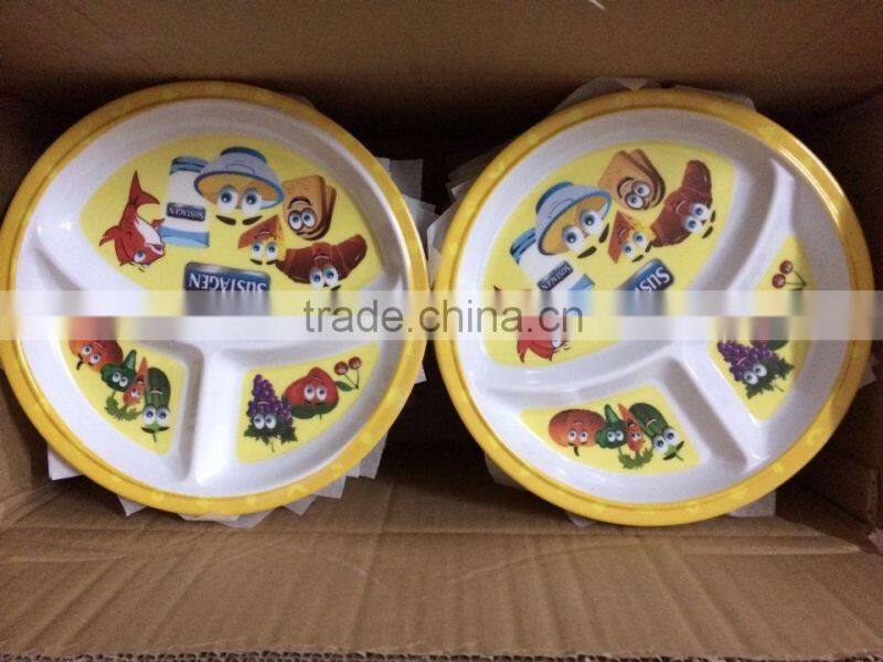 6"-14" flat melamine ware dinner plate with full printing