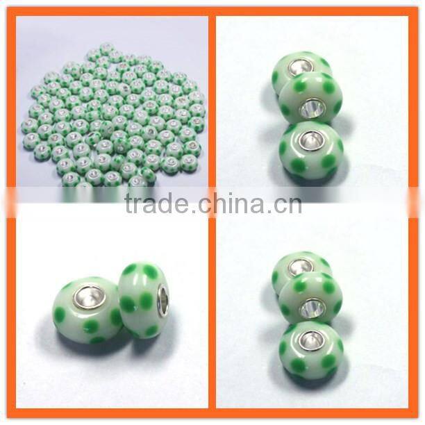 large hole rondelle glass beads for bracelet