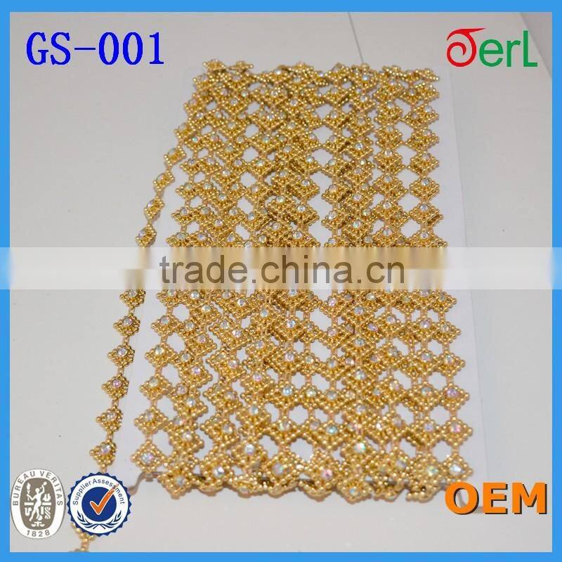 Crystal Banding Plastic with Clear Rhinestone 10 Yards Sew on Garment