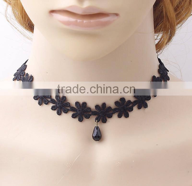 Chunky necklace lace crucifix fashion jewelry 2016