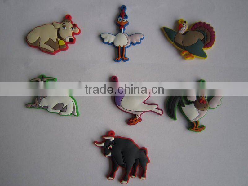 Funny animal pendants pvc cartoon phone hang drop strap pendant