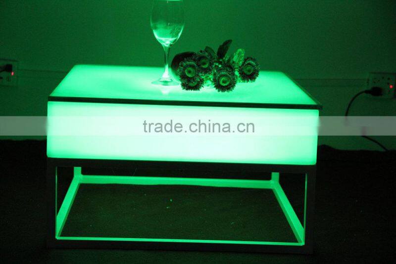 LED square coffee table/restaurant bar hotel convenient small square table tea table/Garden Led Table