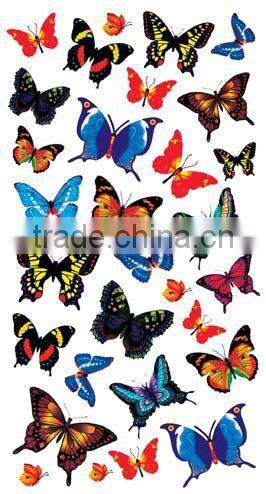 colourful butterfly temporary body tattoo stencil