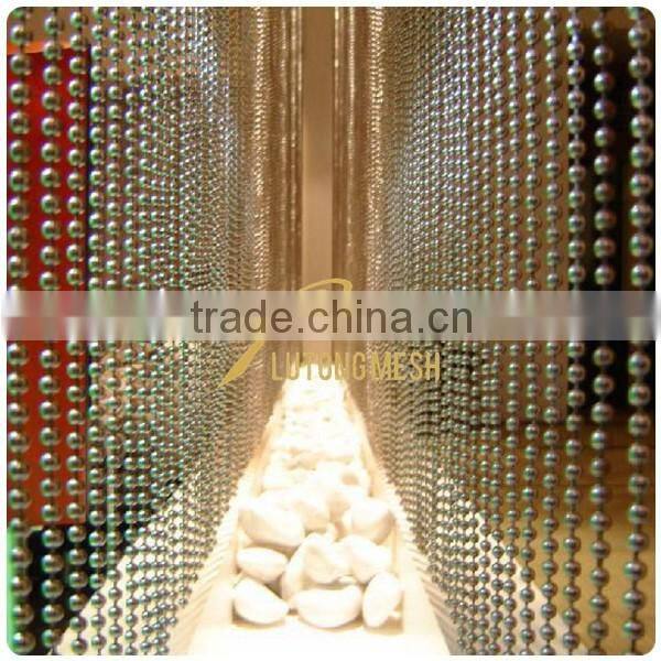 metallic beaded curtain,hanging door beads curtain,metal bead curtain