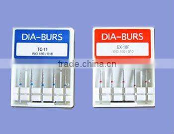 Diamond dental burrs dental files set