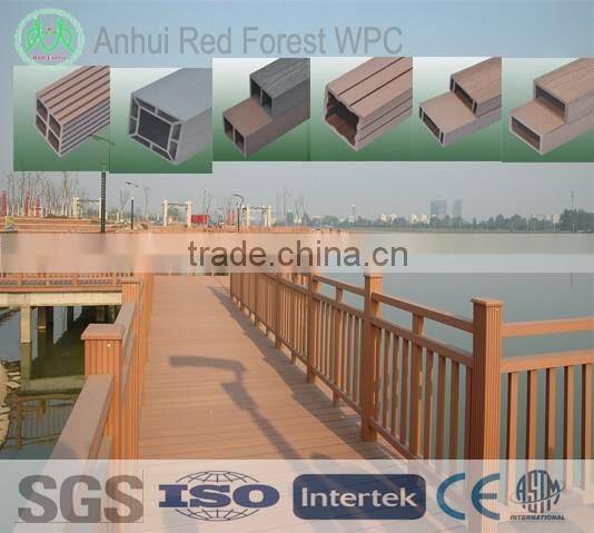 outdoor bamboo composite plastic gallery railing