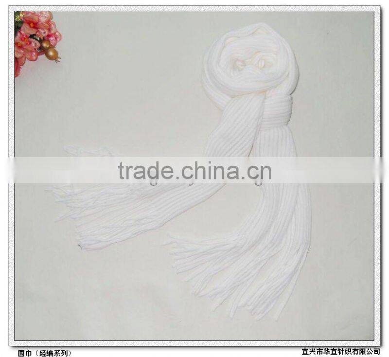 adult winter colors acrylic warp knitting scarf js344