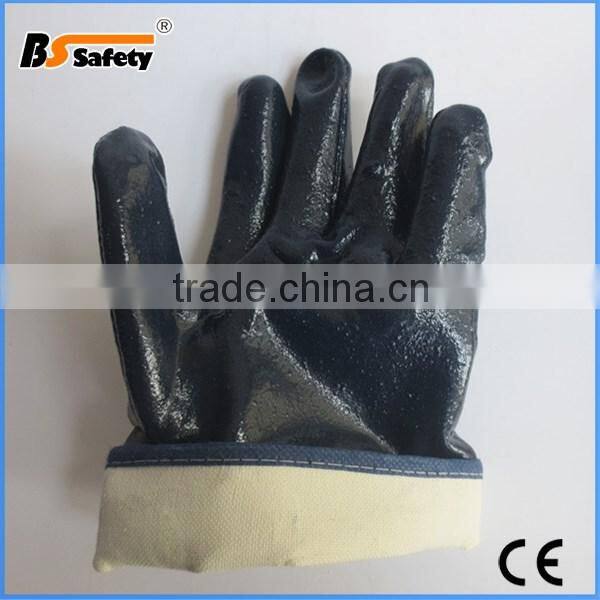 BSSAFETY Hot sale full dipped nitrile safety gloves for heavy work use