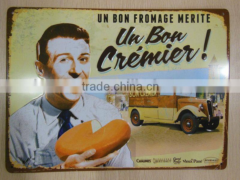 metal license embossed sign board