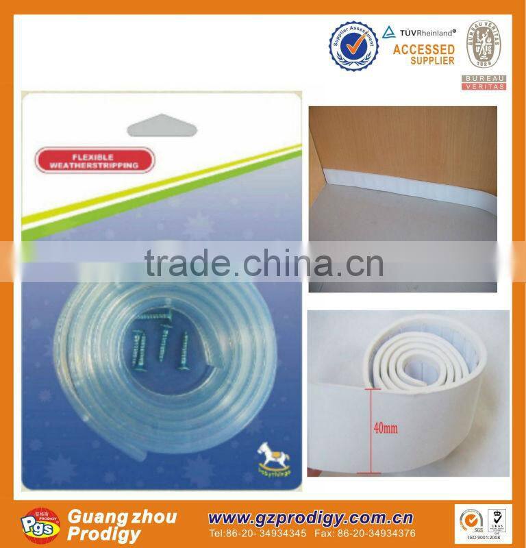 PVC door seal door protection strip adhesive weatherstripping