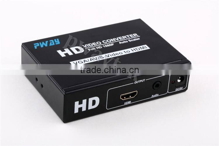 VGA to HDMI Converter Video Box 1080p AV2HDMI S-VIDEO 2 HDMI HD VIDEO CONVERTER