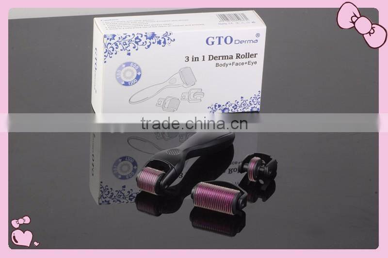 Titanium 3 in 1 derma roller for face care dermaroller manufacturer price