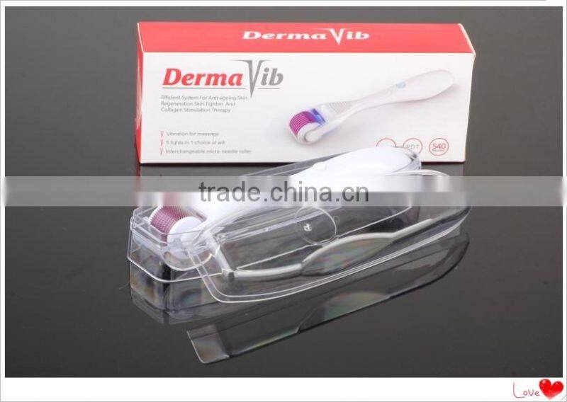 540 needles LED derma roller LED Vibrating Medical Derma Roller Micro Needle meso system beauty skin roller