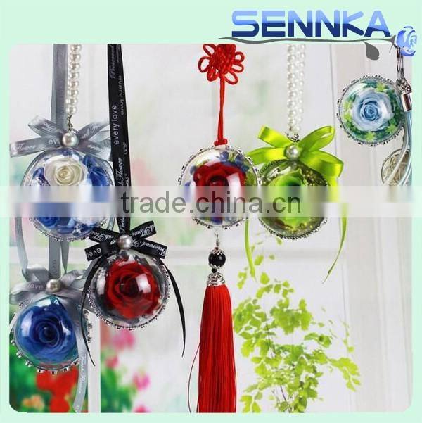 2016 Natural Preserved Fresh Flower in Hot Design High Transparency Pyrex Glass Dome with Base