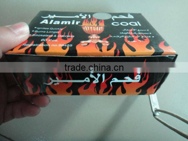 Arab silver stick shisha charcoal 60pcs