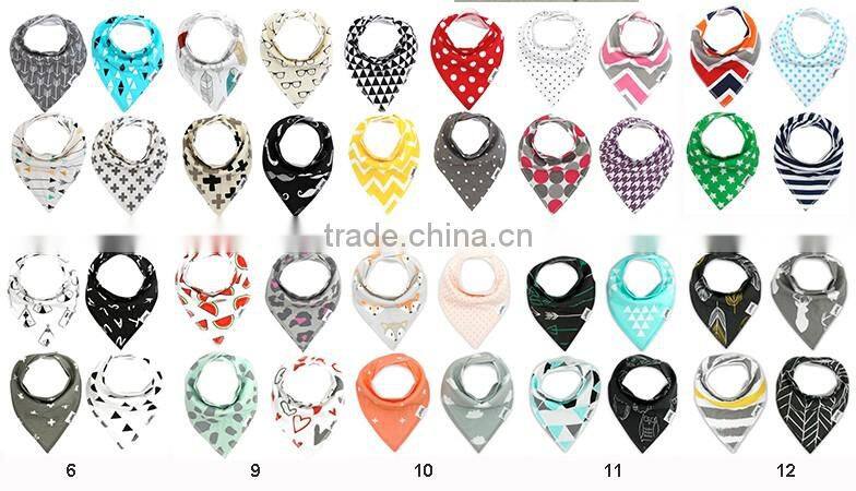2017 back fleece 100% organic cotton baby bandana drool bibs