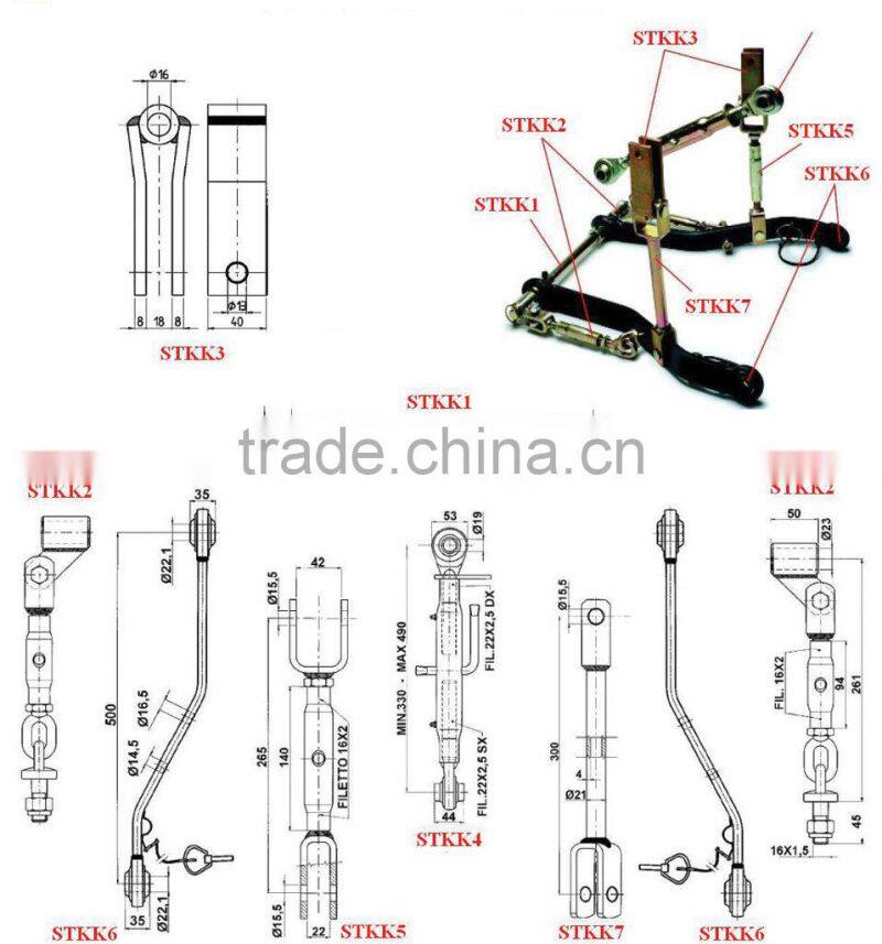 FACTORY PRICE KUBOTA LINKAGE, TOPLINK ASSEMBLY, KUBOTA PARTS FOR SALES