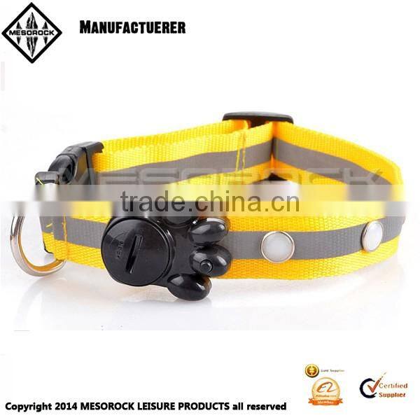 High quality custom pet collar colorful adjustable led nylon dog collar