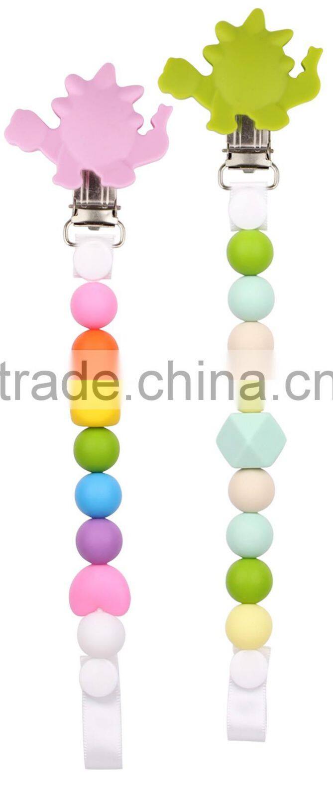 Eco-friendly food grade silicone baby pacifier clips