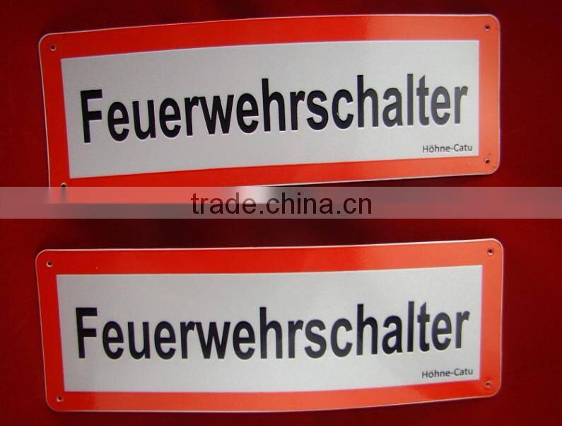 reflective pvc warning sign