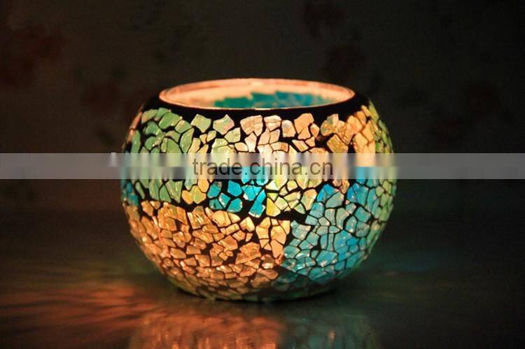 Glass Mosaic candle holder passed CE,CQC and ROHS