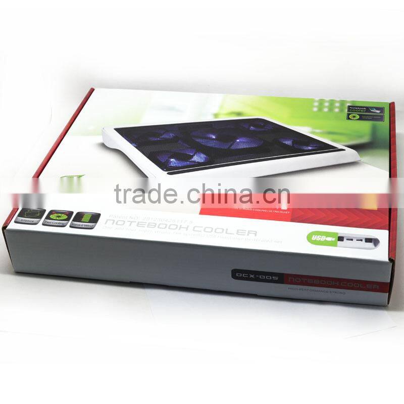 cheap hot selling LAPTOP COOLER COOLING PAD 5 FAN STAND WITH 2 USB HUB FOR 15 17" LAPTOP Notebook