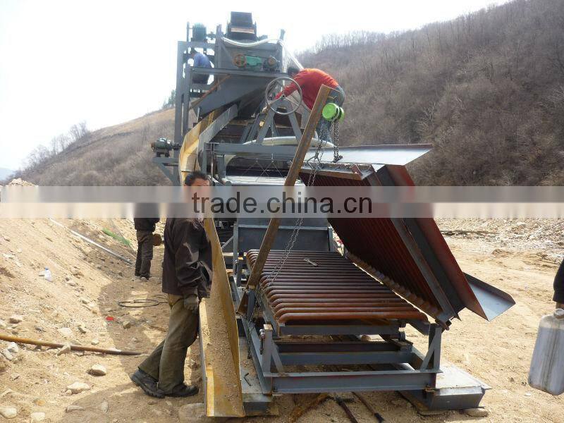 Pulsating sluice box for getting gold/gold washing plant