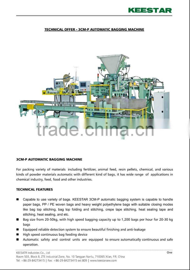 Keestar 3CM-P flour sugar salt automatic grain bagging machine