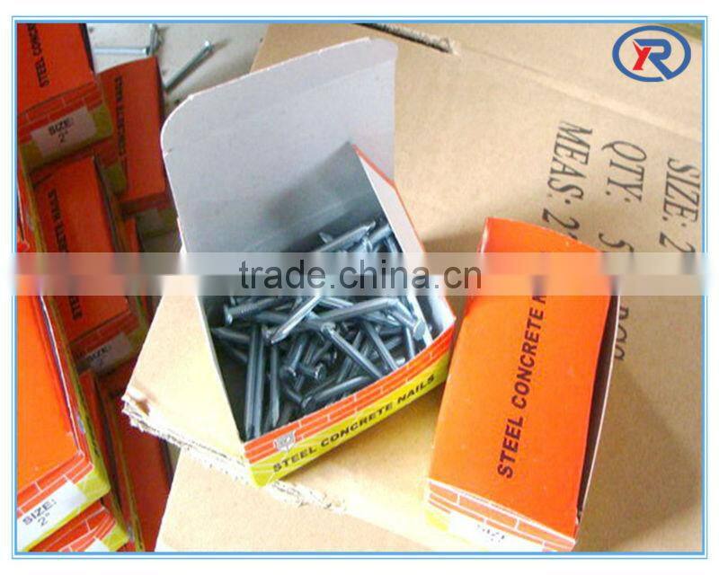 China Manufacture steel concrete nails/concrete nails/galvanized concrete nails
