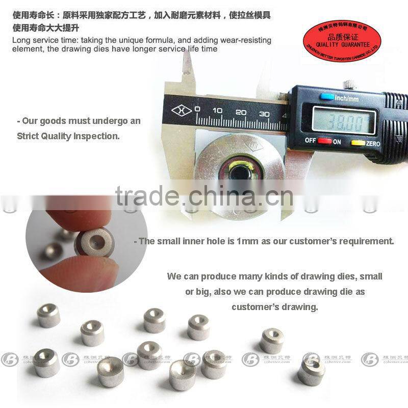 ceramic carbide drawing die nibs for drawing non-ferrous metal wires and rods