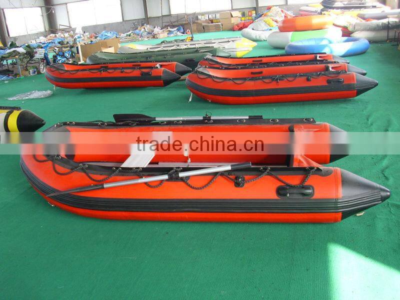 QingDao Airbeother pvc material aluminium floor high speed inflatable fishing boat