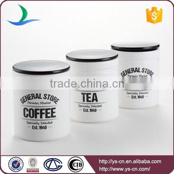 Modern ceramic white 3pcs rubber seals for canisters