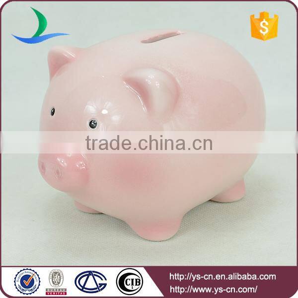Pink pig sex cartoon toy ceramic coin bank