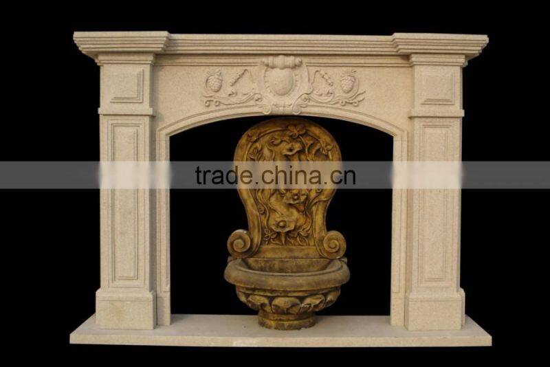 Natural marble decorative stone fireplace mantel