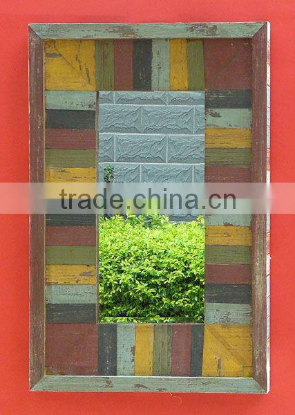 Antique Classial Vintage Decorative Outdoor Wooden Frame Mirror