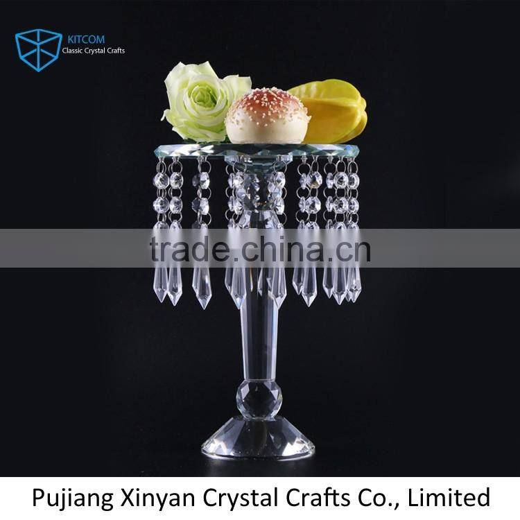 Newest sale simple design crystal glass fruit stand from China