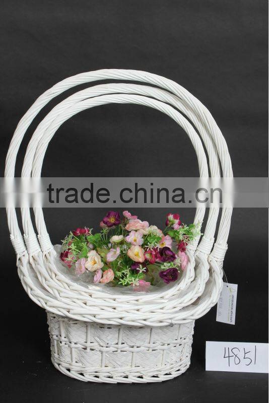 white Wicker flower girl basket From Manufacturer