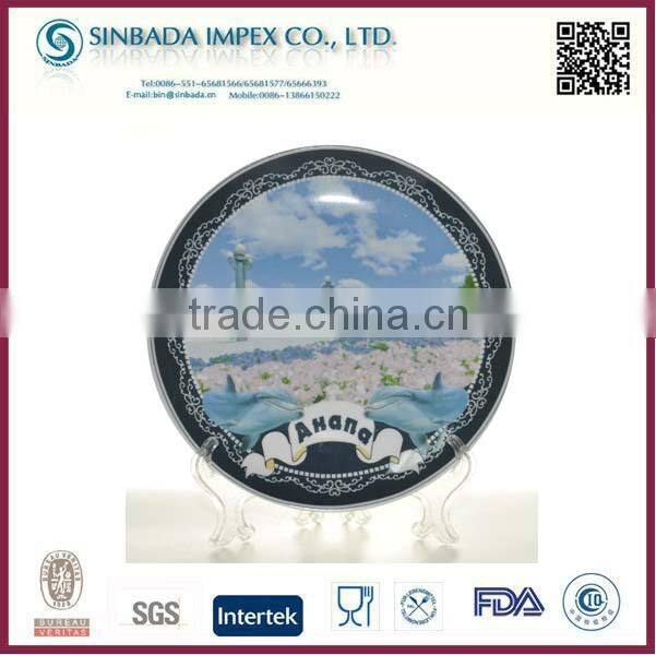 high quality ceramic flat plate for decoration