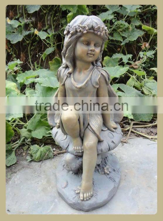 Girl Polyresin Garden Angle Cherubs Statue Decoration Little Angel Statue