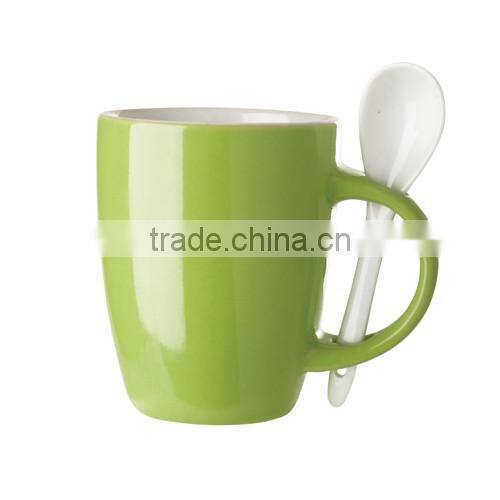 ceramic mug with spoon 260ml